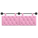 vidaXL Tête de lit suspendue Rose Tissu