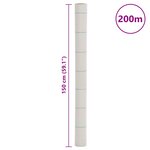 vidaXL Membrane anti-mauvaises herbes blanc 1 5x200 m PP