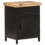 vidaXL Table de chevet 40x30x52 cm Bois de manguier brut