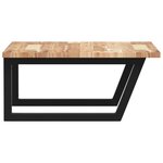 vidaXL Étagère de vasque murale acier et bois massif d'acacia