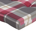 vidaXL Coussins de chaise rouges Motif à carreaux rouges Mélange de coton