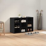 vidaXL Meuble à chaussures avec étagère Chêne noir 77.5 x 30 x 51 cm