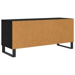 vidaXL Meuble TV avec tiroir Chêne noir 100 x 34 5 x 44 5 cm