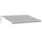 vidaXL Auvent rétractable anthracite et blanc 4 5x3 m tissu/aluminium