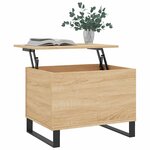 vidaXL Table basse Chêne sonoma 60x44 5x45 cm Bois d'ingénierie