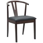 vidaXL Chaise de salle à manger 2 Pièces Marron clair et noir