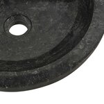 vidaXL Évier 40 x 12 cm Marbre Noir