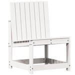 vidaXL Salon de jardin 3 Pièces blanc bois massif de pin