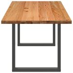 vidaXL Table à manger marron clair bois de chêne massif rectangulaire