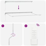 vidaXL Cadre de auvent Blanc 4 x 2 m