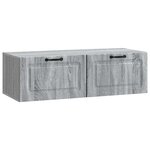 vidaXL Meuble TV mural Sonoma gris 98 x 41 x 30 cm Bois d'ingénierie