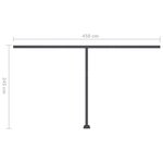 vidaXL Auvent automatique sur pied 400x300 cm Crème