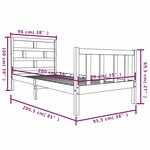 vidaXL Cadre de lit sans matelas bois massif 90x200 cm
