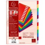 EXACOMPTA Intercalaire en polypropylène, format A4, 12 positions assortis pastel