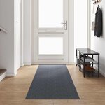 vidaXL Tapis Couloir Gris 80 x 400 cm tissu