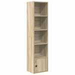 vidaXL Bibliothèque chêne fumé 31x24x127 cm bois d'ingénierie