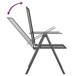 vidaXL Ensemble à manger de jardin 3 Pièces anthracite acier