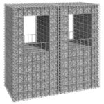 vidaXL Poteaux à panier de gabion 2 Pièces 50x50x100 cm Fer