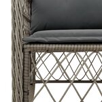 vidaXL Ensemble à manger de jardin 5 Pièces coussins gris résine tressée
