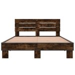 vidaXL Cadre de lit sans matelas chêne fumé 120x200 cm
