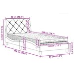 vidaXL Lit avec matelas bleu 80x200 cm tissu