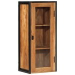 vidaXL Armoire de salle de bain murale bois massif d'acacia et fer