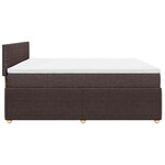 vidaXL Sommier à lattes de lit avec matelas Marron foncé 200x200 cm