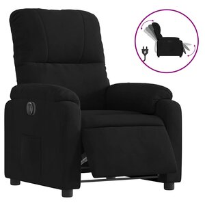 vidaXL Fauteuil inclinable électrique noir tissu microfibre