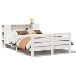 vidaXL Cadre de lit sans matelas blanc 135x190 cm bois de pin massif
