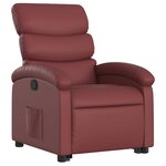 vidaXL Fauteuil inclinable Rouge bordeaux Similicuir