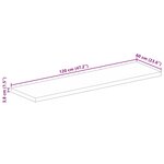 vidaXL Dessus de table 120x60x3 8cm rectangulaire bois massif récupéré