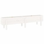 vidaXL Lit surélevé de jardin blanc 160x30x38 cm bois de pin massif