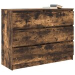 vidaXL Buffet chêne fumé 100x35x76 cm bois d'ingénierie
