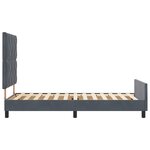 vidaXL Cadre de lit avec tête de lit Gris foncé 90 x 190 cm Velours