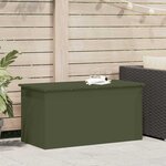 vidaXL Boîte de Rangement Extérieure Vert olive 100 x 50.5 x 50 cm