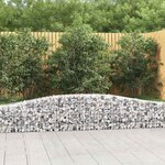 vidaXL Paniers à gabions arqués 10 Pièces 400x30x40/60 cm Fer galvanisé