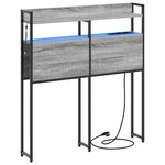 vidaXL Tête de lit avec étagère Sonoma gris 100 cm Bois d'ingénierie