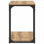 vidaXL Table d'appoint avec étagère Chêne artisanal 50 x 35 x 52 cm