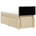 vidaXL Sommier à lattes de lit avec matelas Crème 80x200 cm Tissu