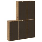 vidaXL Armoires latérales 5 Pièces ODDA 40x24x79 cm bois massif pin