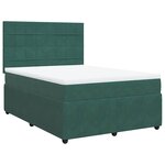 vidaXL Sommier à lattes de lit et matelas Vert foncé 140x190cm Velours