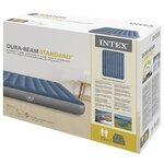 INTEX Lit d'Air avec Pompage INTEX Bleu foncé et gris PVC et ABS