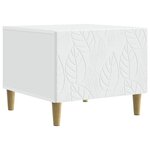 vidaXL Table basse Blanc 50 x 49 x 40 cm Bois d'ingénierie