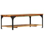 vidaXL Table basse et étagère 100x60x35 cm Bois de récupération solide