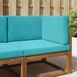 vidaXL Coussin de canapé d'extérieur 3 Pièces Turquoise Polyester