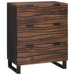 vidaXL Ensemble de mobilier de salle de bain avec tiroir 3 Pièces Marron