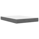 vidaXL Cadre de lit avec matelas Gris foncé 160 x 200 cm Velours