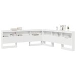vidaXL Tête de lit de rangement Blanc 200 cm Bois d'ingénierie