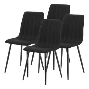 Lot de 4 chaises de salle à manger moderne design robuste 89 x 43 x 52 cm noir 03_0009808