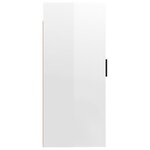 vidaXL Meuble TV mural Blanc brillant 40x34 5x80 cm